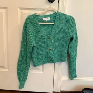 John & Jenn by Line Miles cardigan in kelly green